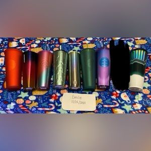 Set of 8 Starbucks cups